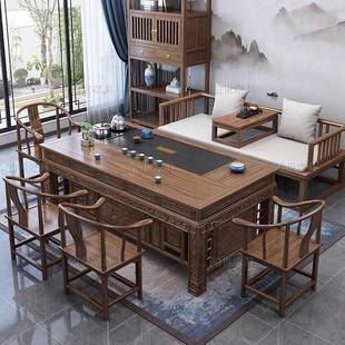 实罗汉床茶桌椅组合客家用茶几办公室新PGF中式 夫木功禅意会厅客