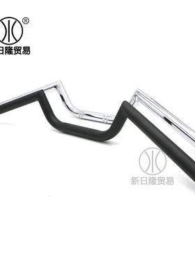 摩托车改径装22MM通口复古车46684把CAFE款M型款式方向把用钢管车