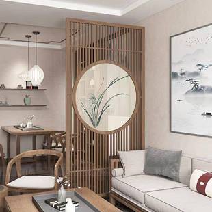 玄背关空装 544实木隔断屏风客厅镂雕花栅日式 饰仿古花窗 新中式