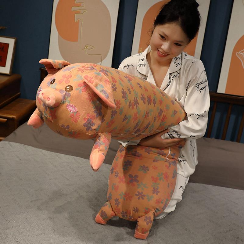 三层提花趴乐达猪抱枕床上腿神器孕妇睡长夹条枕卧纱室侧床头护腰