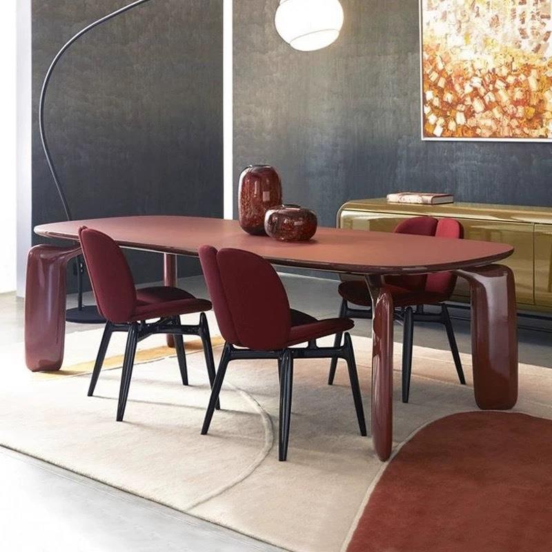 TTY2334#Y233#餐椅有扶瓣手意式极简花餐椅设计师4款大平层家用餐