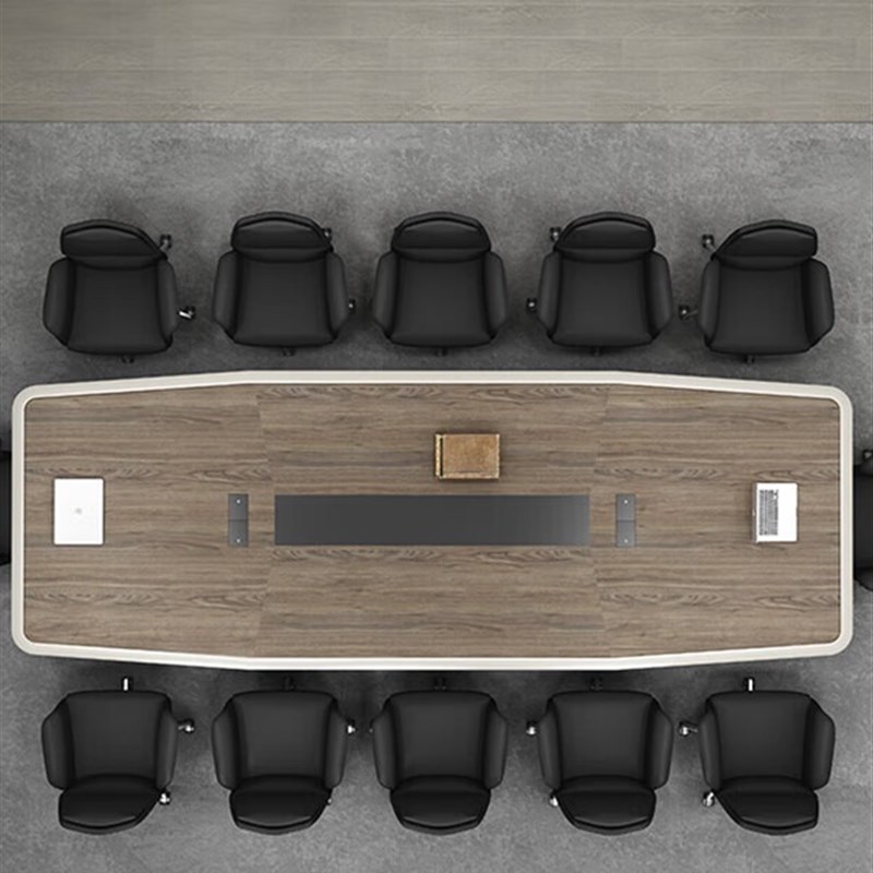 大型会议桌长桌简约高档办公桌z接待台洽谈办公室轻奢办公家俱桌