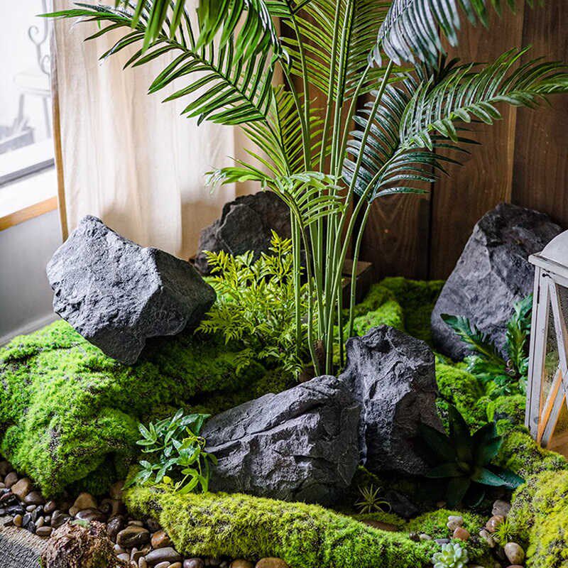 pu仿真石头室内软装造景石拍摄假山道具园林绿植景观石装饰摆件,家居饰品,户外/庭院摆件,淘宝优惠券,粉丝福利购,淘宝优惠卷