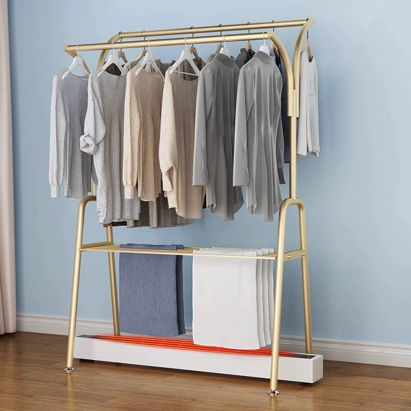 踢脚线取暖器专用烘衣架暖气晾衣架子落地折叠家用贴脚线烤晒凉架