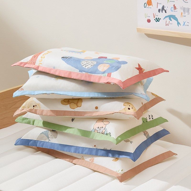 60支长绒棉全棉卡通枕套儿童宝宝30x50cm/40x60cm枕头套一只装