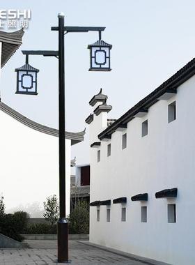 3米中式单头双头外防户水太园阳能仿古庭院灯小区YJS-仿古花景别