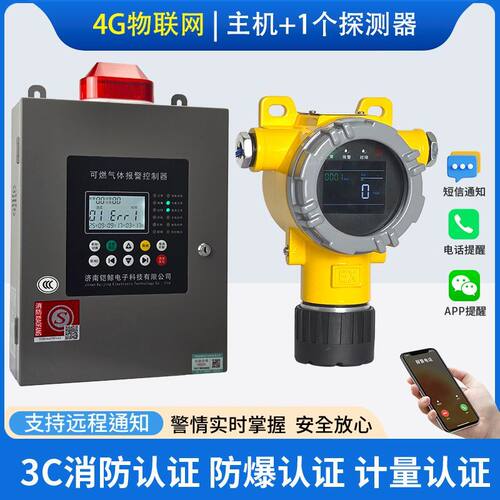 氢气浓度探测报警器实验室充电站泄漏工业用防爆探头H2可燃检测仪