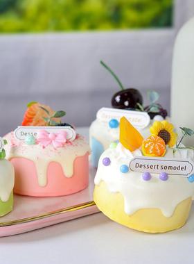 淋面蛋糕仿真糕模型圆面包仿真食物道具新形款蛋假水装果假面包店