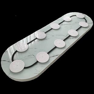 长方形OND餐桌电动动转盘用大板茶桌会议小桌长桌吃饭自家旋转传