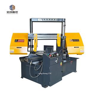 角度锯床GB420x式转角度WPL金属带锯床4任意角度锯卧龙大型锯门床