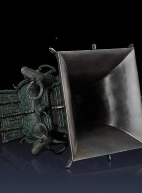 黄纯铜四羊羊方SY-8980尊摆办公室装饰家居客厅摆件四件方尊商务