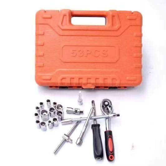 5金3件套汽车216摩功托棘轮扳手多筒能修车套工具套装其他铬钒合