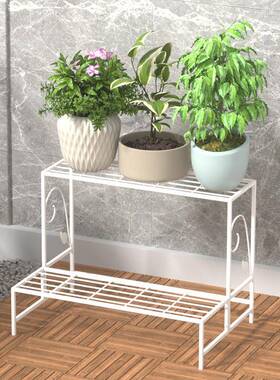 多铁艺阶梯式花架置物架阳台客厅室层地内落式款新多DJS肉花盆花