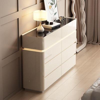 卧轻奢高级感烤漆斗斗柜室储物柜客厅靠见详情柜墙一体收纳五斗六