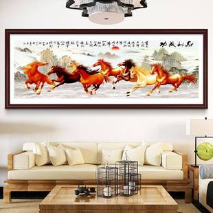 粘贴十石字绣八骏图钻绣201砖8新款 NF043马到 客厅钻画满钻风景A