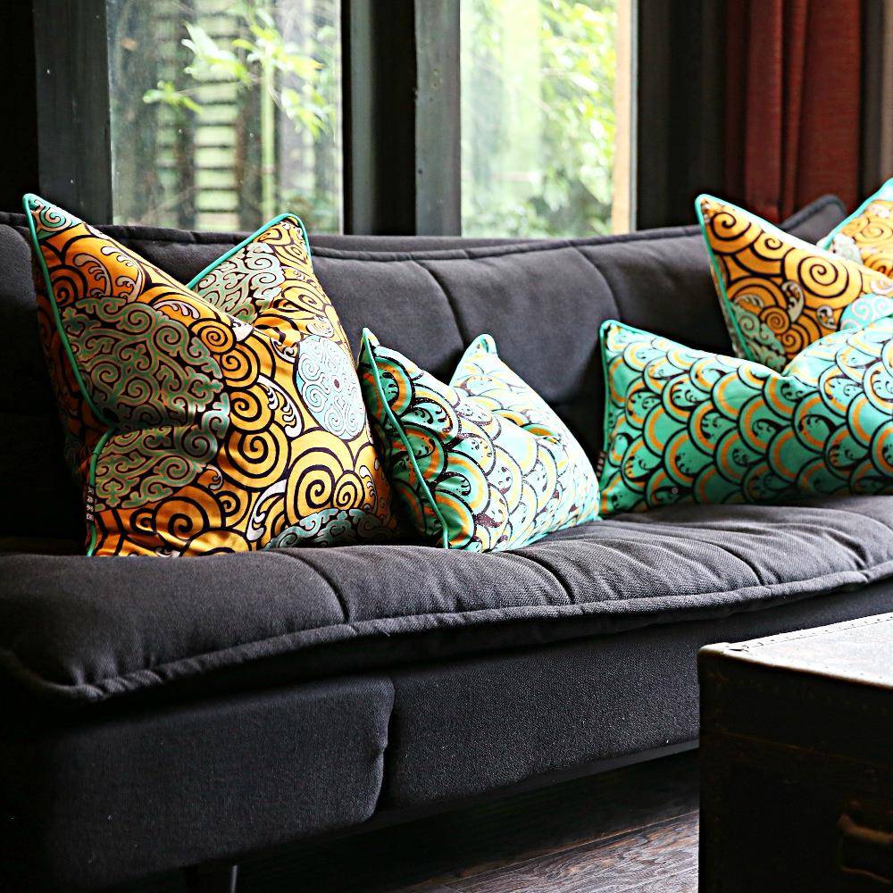 汉枕尚家居抱枕布靠垫靠2021019枕腰沙发床头汽车棉麻艺大不含号