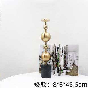 创意BJ00066铁艺圆球组合烛摆件酒店台餐厅桌装面摆件样板居间家