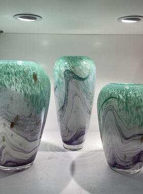 高级感花1摆件玻璃水培花瓶器养醉雪柳马木水插花鲜花客厅落地装