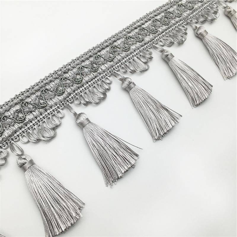 欧式流厂家直销窗帘花织边配件花吊球织带纺辅JD10料新款苏边吊穗