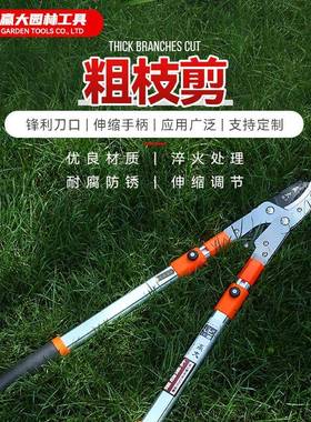 赢大粗枝园园林修枝大XWM力伸缩剪铝刀合金园林修枝剪林工剪具果