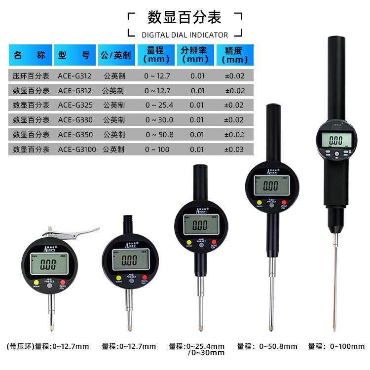 现度货爱测数显777高度计百分表千易分表深度规电子度深计高规