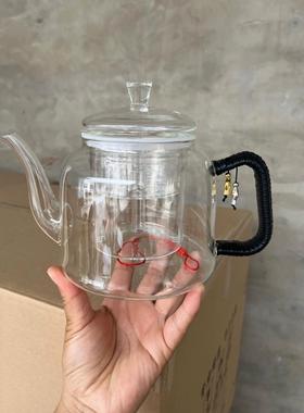 高硼耐高温玻璃家用加厚耐热QGV煮一体泡茶壶煮茶水硅壶蒸茶器蒸
