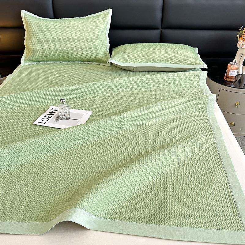 新款A豆类母婴级高端冰丝席XY4102豆凉席夏轻奢冰藤席可季折叠直