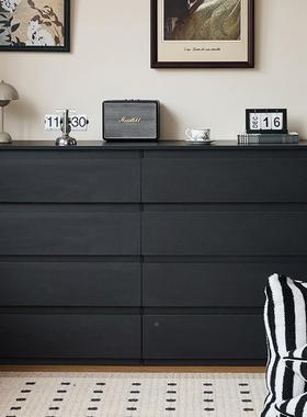 代黑色斗柜家用卧收纳柜简大容量约现抽屉柜MFH室多层储物客厅电