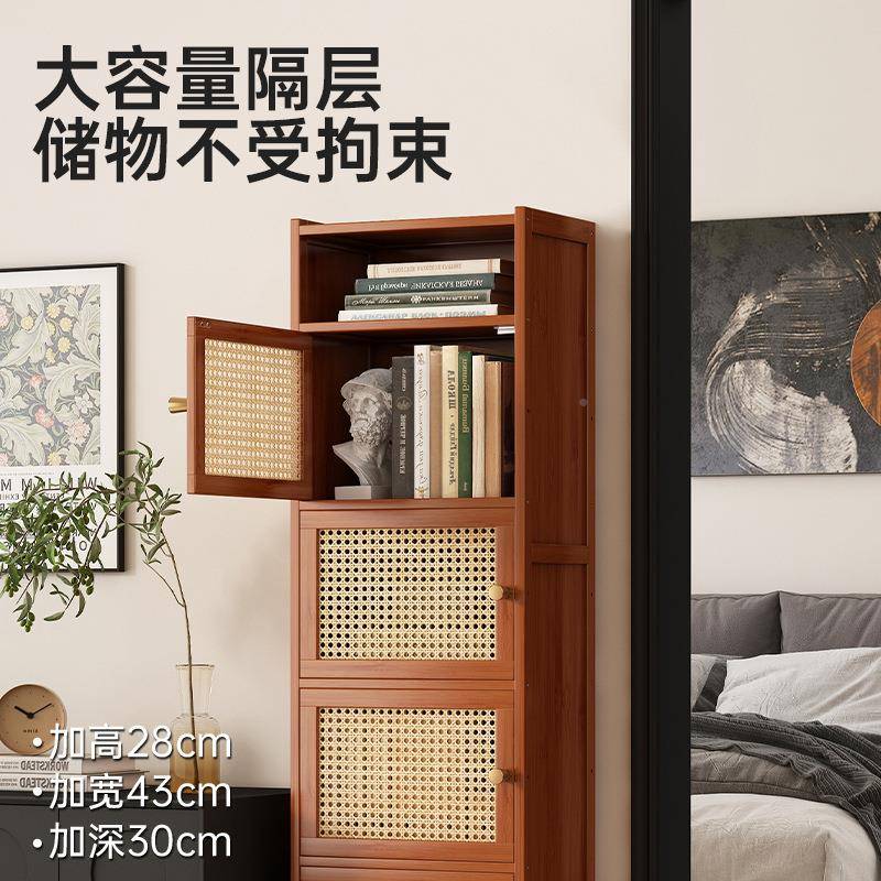 夹缝书架置物架落地实客木书厅极窄58401柜储物柜靠墙多层防尘收