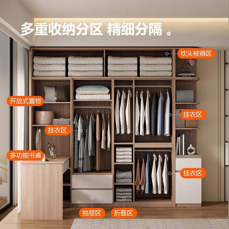 月分段室式QZE衣柜带桌伸缩书一体现代简木约二门三门四门组合卧,标准件/零部件/工业耗材,车间地垫,淘宝优惠券,粉丝福利购,淘宝优惠卷