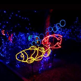 LED梦幻灯光节龙河贝壳造型灯户外景区园林商场亮化装饰布置