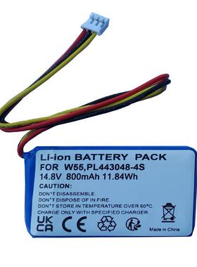 适用赫特HuttW55W66DDC55G104玻璃清洁机器人电池PL443048-4S