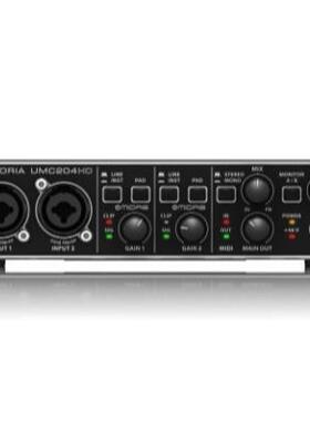 behringerUMC204HD卡专业声卡专业音频声卡