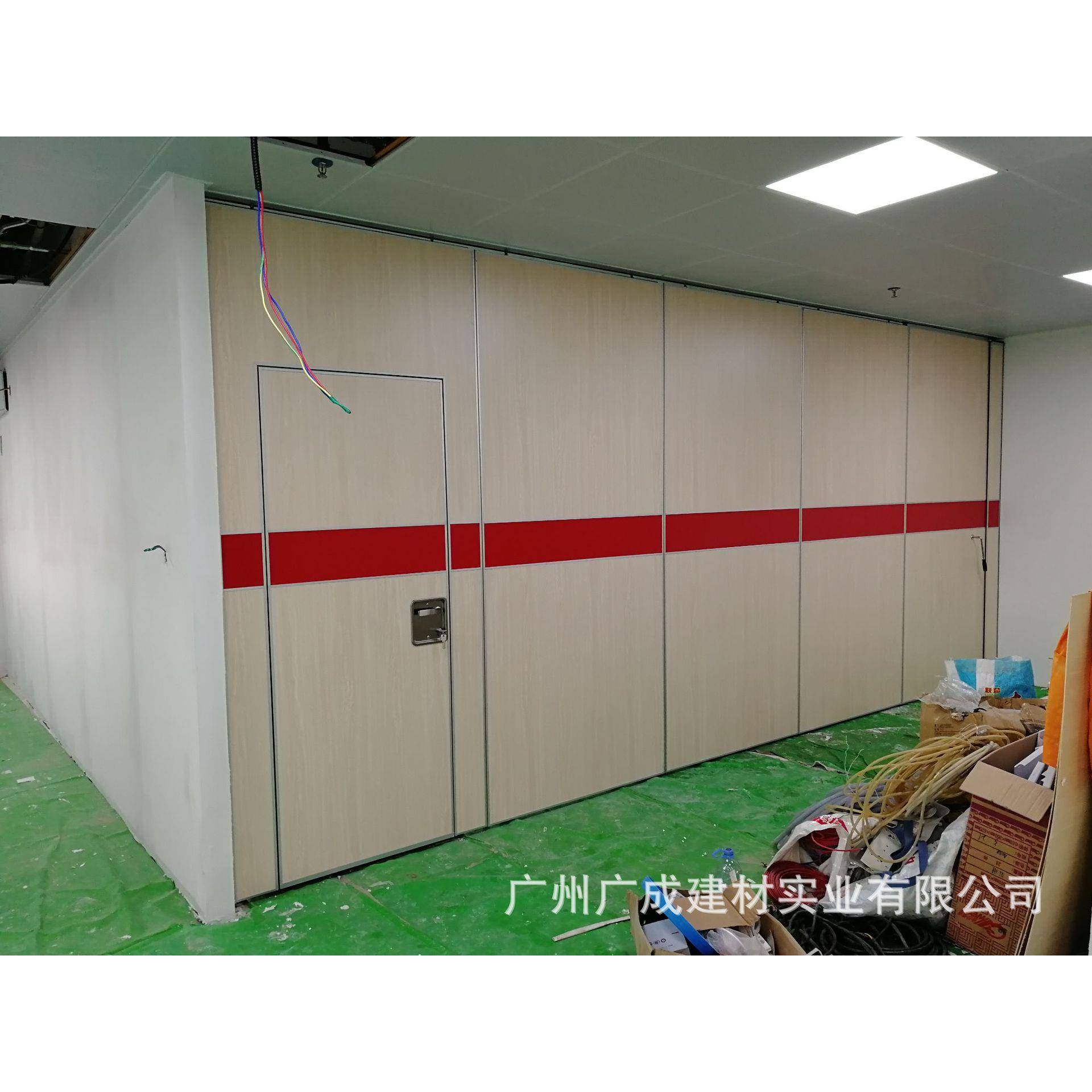 惠州舞蹈室镜面活动隔断可折叠培训室移动屏风墙画移门悬挂吊趟门
