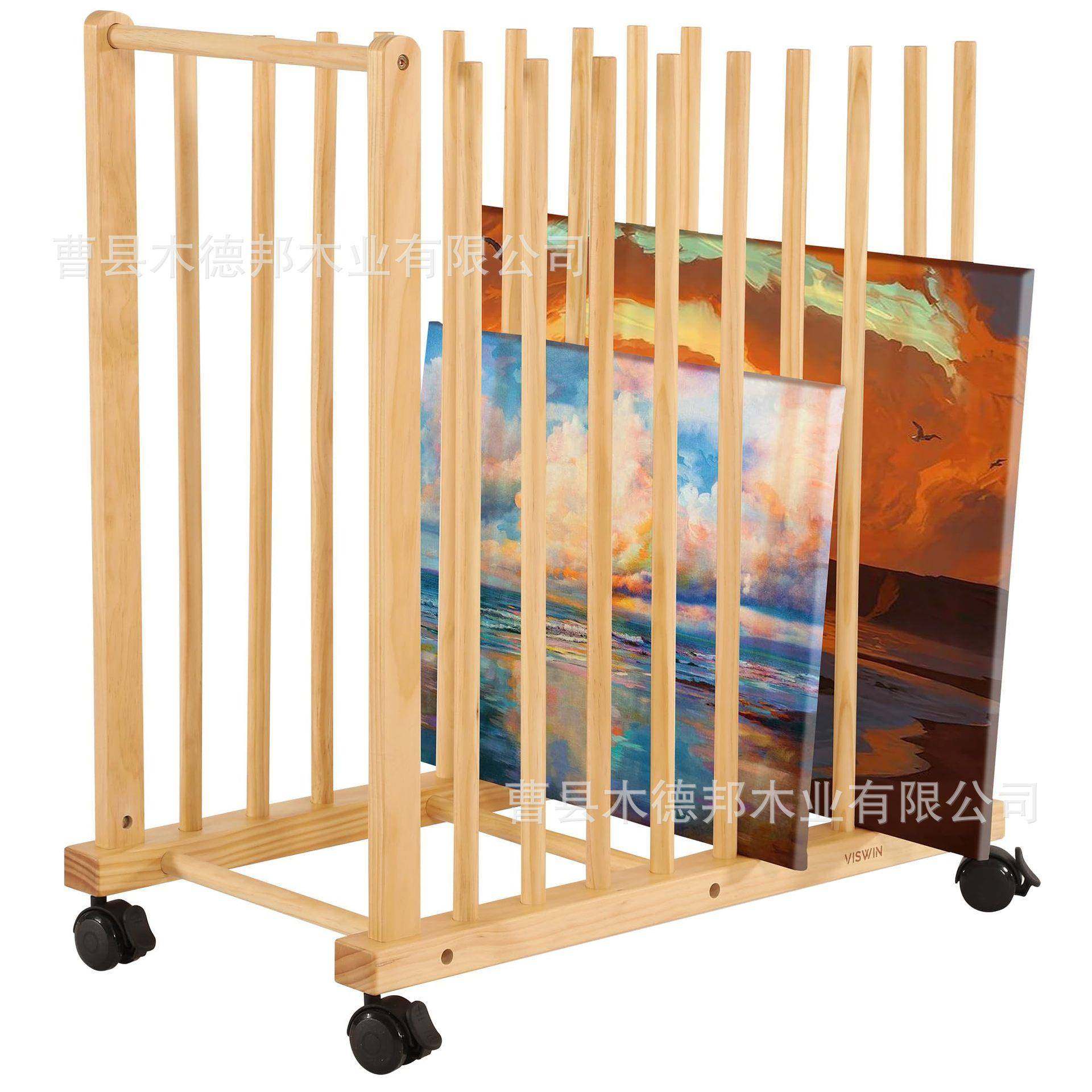 木质油画收纳架艺术品储物架带脚轮帆布架油画作品收纳晾干架木制,机械设备,其他机械设备,淘宝优惠券,粉丝福利购,淘宝优惠卷