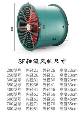 抽风809铜机sf轴流机壁式风机220风v固机定排烟圆电筒排气扇