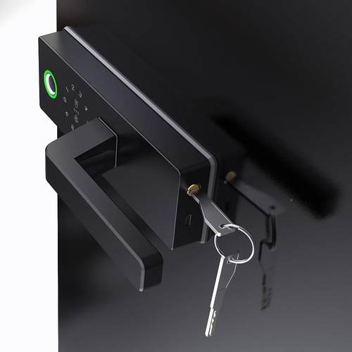 厂家直销匙带钥玻璃门智能电子办密码磁锁公室高隔间G6断门指卡纹