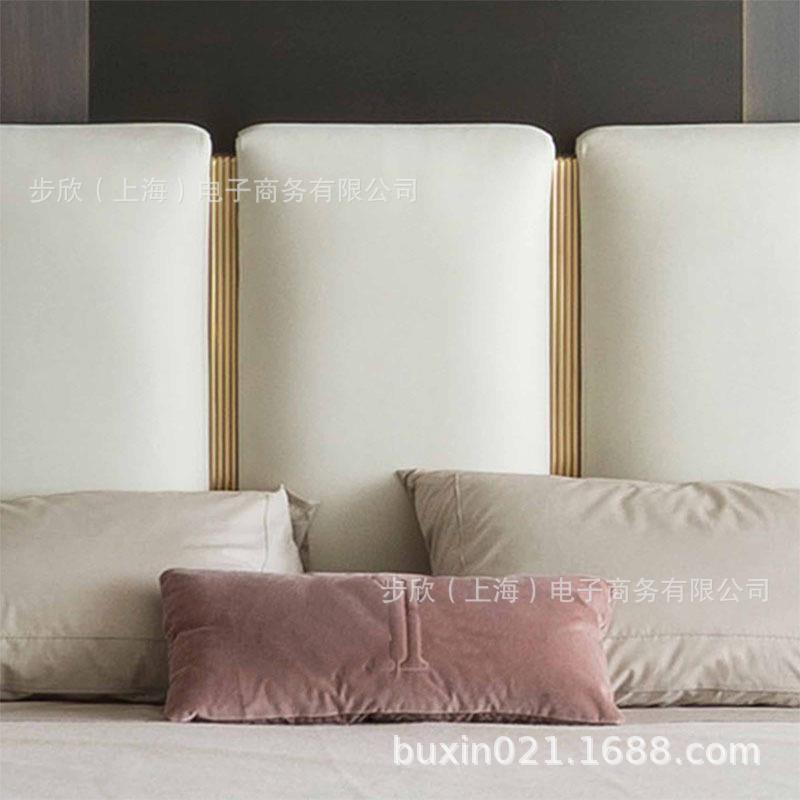 意式轻奢布艺米床布1.8主卧大床大户型墅床ruMOXgiano现代双别人