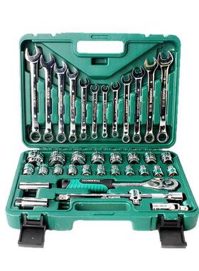 筒手套装棘轮扳板28356手修车汽套修专用套装汽车修理汽保37件组