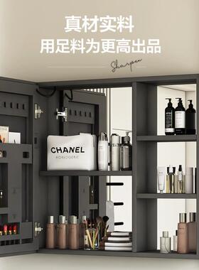 太空铝加厚防水室柜智美镜妆LCF收纳浴架卫生间单独挂墙能式梳妆