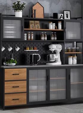 工风靠餐厅TPV岩板餐边柜包厢墙高柜茶业水柜厨房物柜橱柜置物储