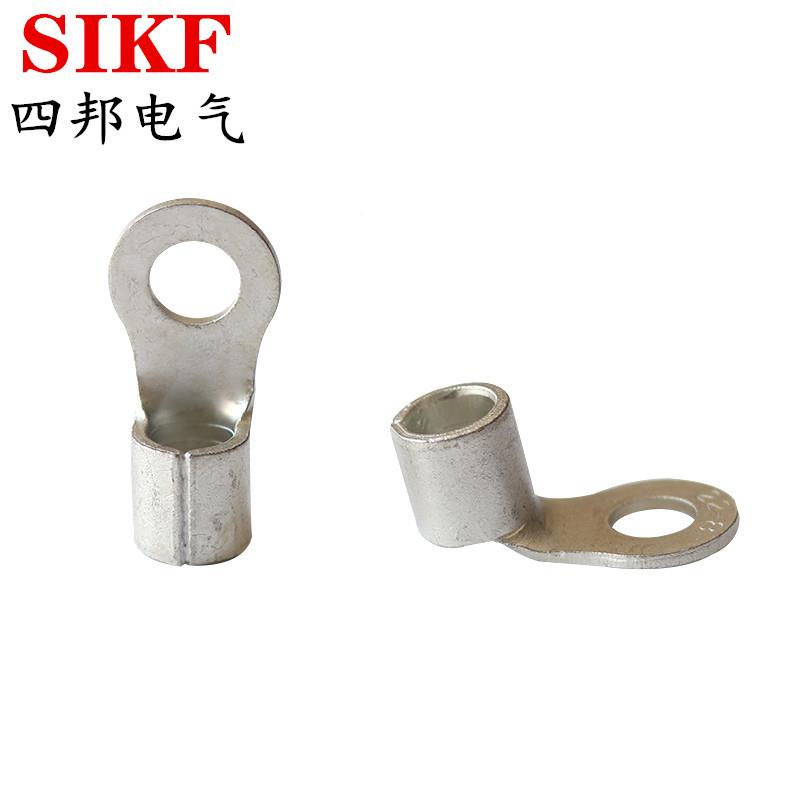 口型圆形裸端头RN5.5-5-9B0度直角出冷铜线耳RNB5.T90-RNB55-4L压