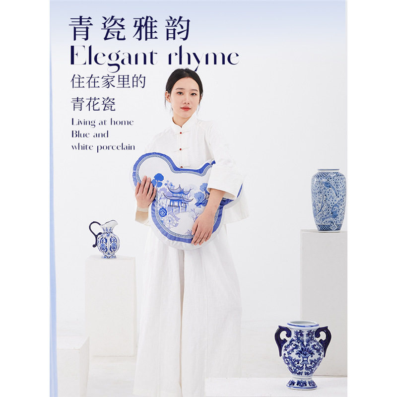 青花瓷抱枕中国风个性创意腰