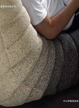 加大懒休闲爆沙发毛毛人虫UDA变午睡渐色卧室阳台单人客厅网红躺