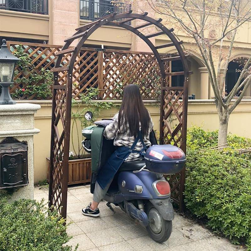 庭木院c6042996拱门爬架花架防腐花园架支子室外藤月季拱形门花架
