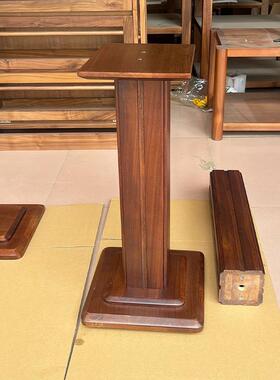 胡桃音木响架环绕书架发脚烧架避影院htj#u+louifi木质音箱支架震