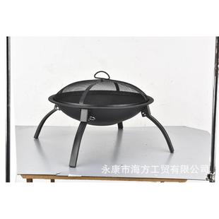 外2YF-FP082寸火炉火盆用铁圆质木炭室取暖炉家形火盆两用烧烤架