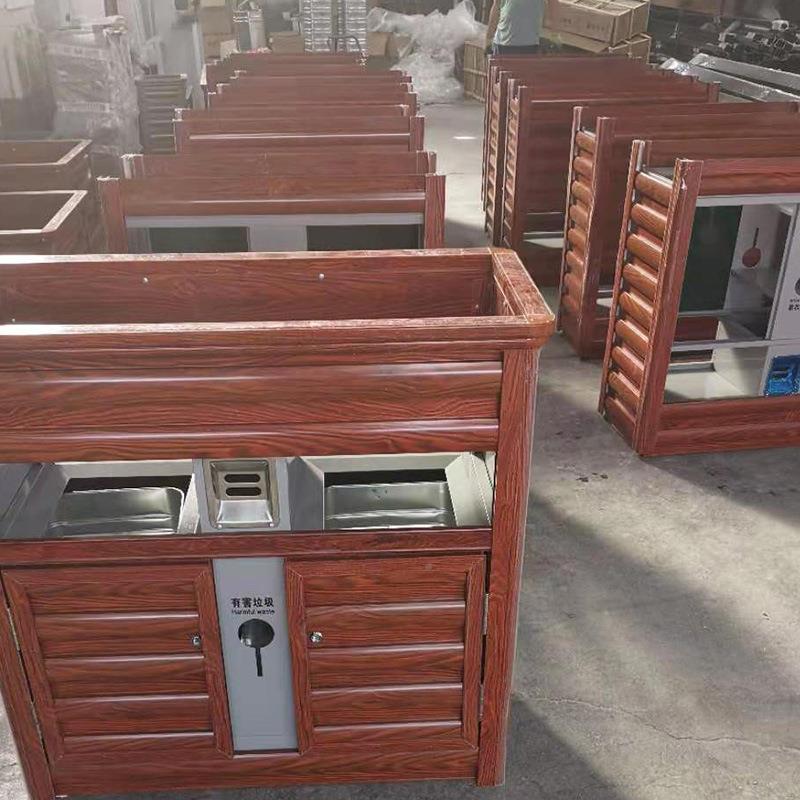 垃圾桶花箱铝金花箱组合合户路垃圾桶花外花槽道路护栏花坛政花桶