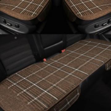 新款车坐垫荞麦壳汽WQZ四季通用适亚三麻件套英伦风舒透气汽车坐