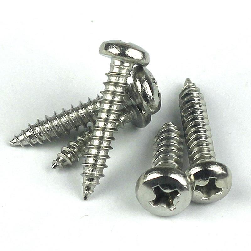 ST4.尾2不锈钢3螺04头843自攻螺丝十字圆盘头自攻钉尖GB845-85